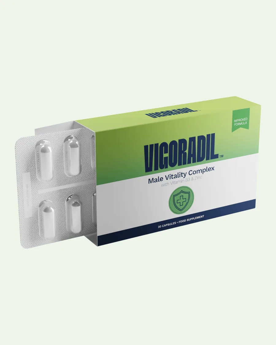 Vigoradil Packung mit Blister – 30 Kapseln Male Vitality Complex